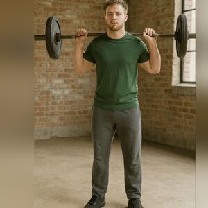 Champion Gray Fleece Sweatpants M Athleisure Activewear Sporty Athletic